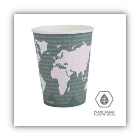 Eco-Products World Art Renewable and Compostable Insulated Hot Cups, PLA, 12 oz, 40/Packs, 15 Packs/Carton (EPBNHC12WD)