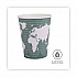 World Art Renewable and Compostable Insulated Hot Cups, 12 oz, Paper, Brown/White, 40/Pack, 15 Packs/Carton (EPBNHC12WD)