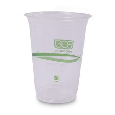 Eco-Products GreenStripe Renewable and Compostable Cold Cups Convenience Pack, 16 oz, Clear, 50/Pack, 10 Packs/Carton (EPCC16GSPKCT)
