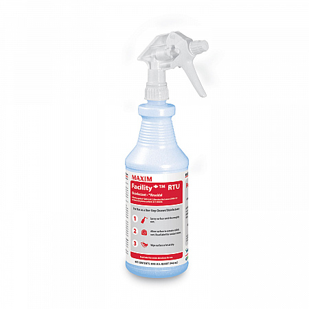 Facility+ RTU Disinfectant, Safe-to-Ship, Unscented, 32 oz Bottle, 6/Carton (04640086)