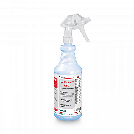Facility+ RTU Disinfectant, Safe-to-Ship, Unscented, 32 oz Bottle, 6/Carton (04640086)