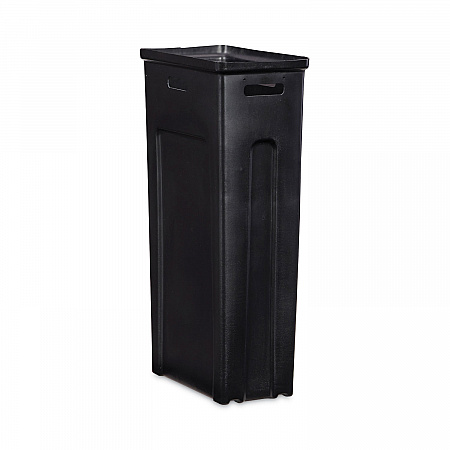 Sustain Decorative Refuse with Recycling Lid, 15 gal, Metal/Plastic, Black/Green (2078991)