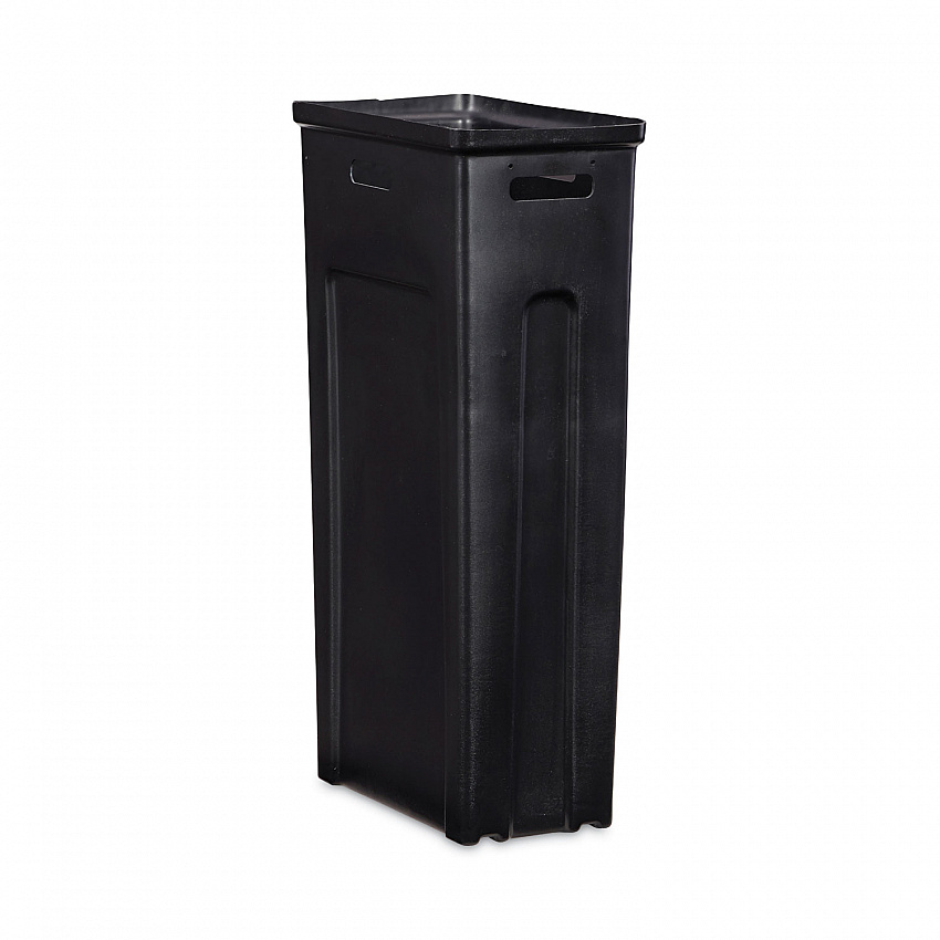 Sustain Decorative Refuse with Recycling Lid, 15 gal, Metal/Plastic, Black/Green (2078991)