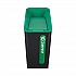 Sustain Decorative Refuse with Recycling Lid, 15 gal, Metal/Plastic, Black/Green (2078991)