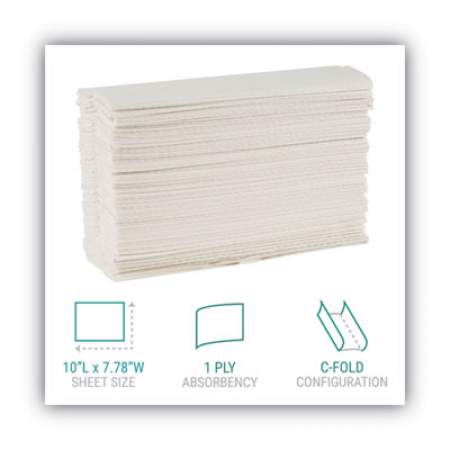 Windsoft C-Fold Paper Towels, 1 Ply, 10.2 x 13.25, White, 200/Pack, 12 Packs/Carton (101)