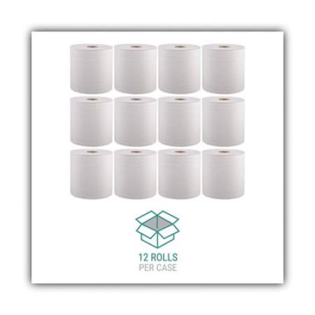 Windsoft Hardwound Roll Towels, 8 x 800 ft, White, 12 Rolls/Carton (1290B)