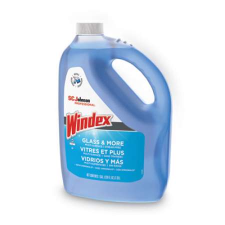 Windex Glass Cleaner with Ammonia-D, 1 gal Bottle, 4/Carton (696503)