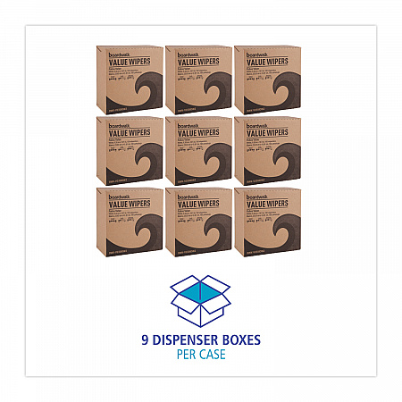 DRC Wipers, 9.33 x 16.5, White, 100 Dispenser Packs, 9 Dispenser Packs/Carton (V030IDW2)