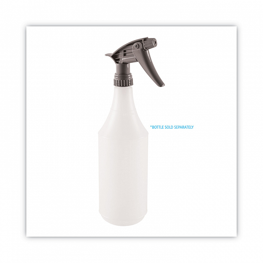 Chemical-Resistant Trigger Sprayer 320CR, Fits 32 oz Bottles, 9.5" Tube, Gray, 24/Carton (72109)