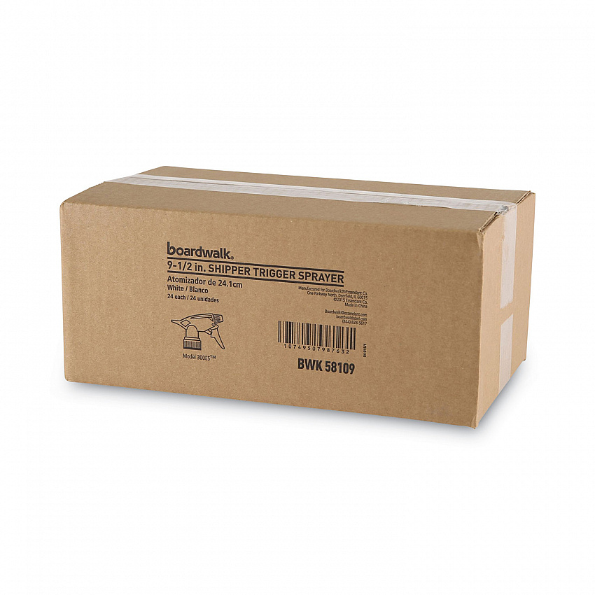 Non-Leaking Trigger Sprayer 300ES, 9.5" Tube, Fits 32 oz Bottles, White, 24/Carton (58109)