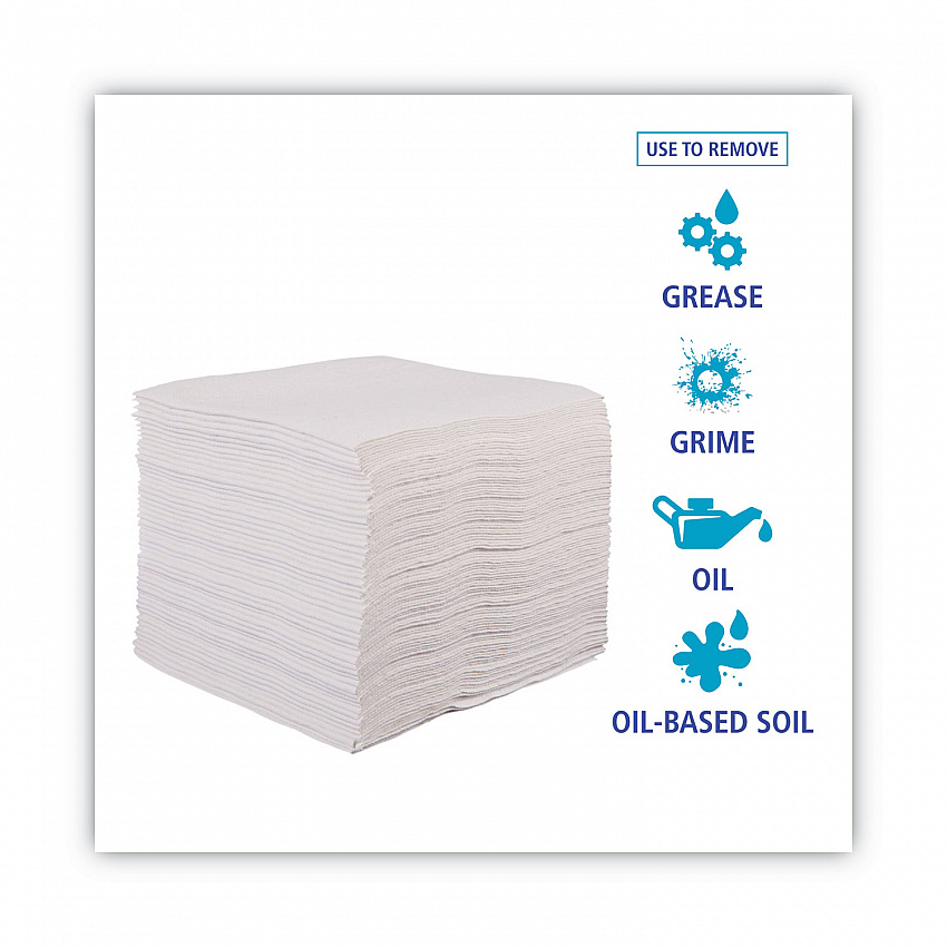 DRC Wipers, 12 x 13, White, 90 Bag, 12 Bags/Carton (V030QPW)