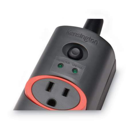 Kensington SmartSockets Color-Coded Strip Surge Protector, 6 Outlets, 7 ft Cord, 945 Joules (62147)