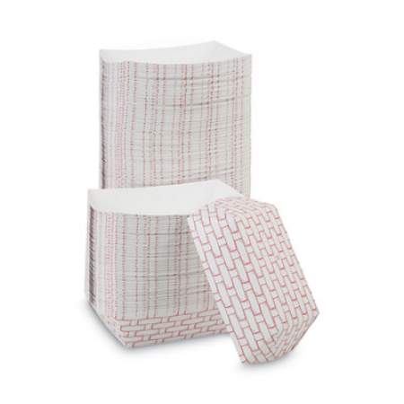 Boardwalk Paper Food Baskets, 3 lb Capacity, Red/White, 500/Carton (30LAG300)