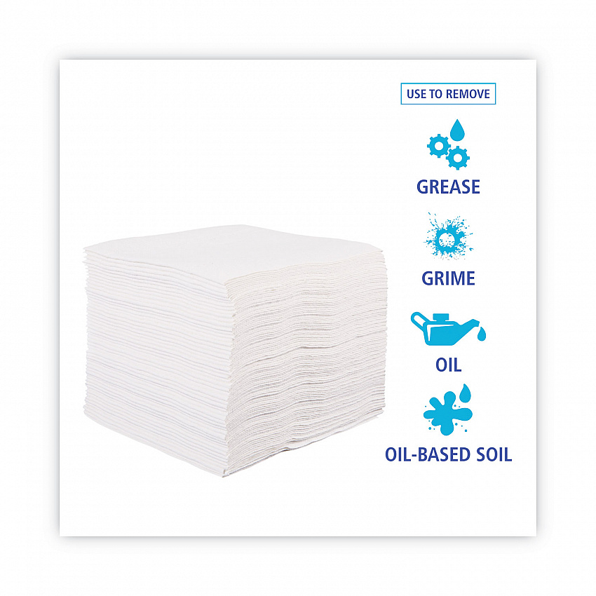 DRC Wipers, 12 x 13, White, 56 Bag, 18 Bags/Carton (V040QPW)
