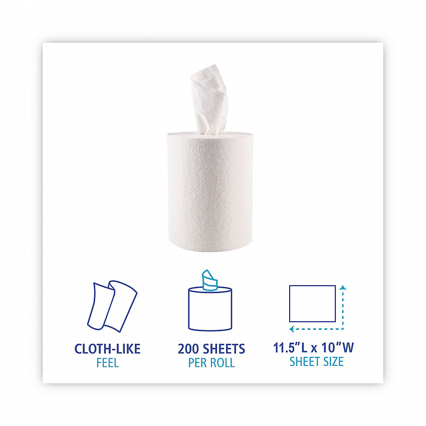 DRC Wipers, Centerpull, 10 x 11.5, White, 200/Carton (V040CGW)