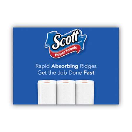Scott Choose-a-Size Mega Kitchen Roll Paper Towels, 1-Ply, 102/Roll, 6 Rolls/Pack, 4 Packs/Carton (16447)