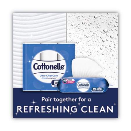 Cottonelle Ultra CleanCare Toilet Paper, Strong Tissue, Mega Rolls, Septic Safe, 1 Ply, White, 340 Sheets/Roll, 12 Rolls (47804)