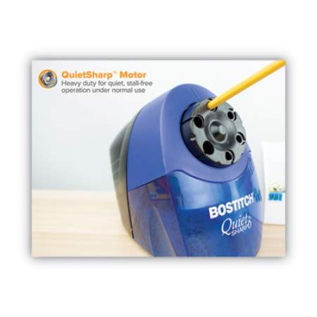 Bostitch QuietSharp 6 Classroom Electric Pencil Sharpener, AC-Powered, 6.13 x 10.69 x 9, Blue (EPS10HC)