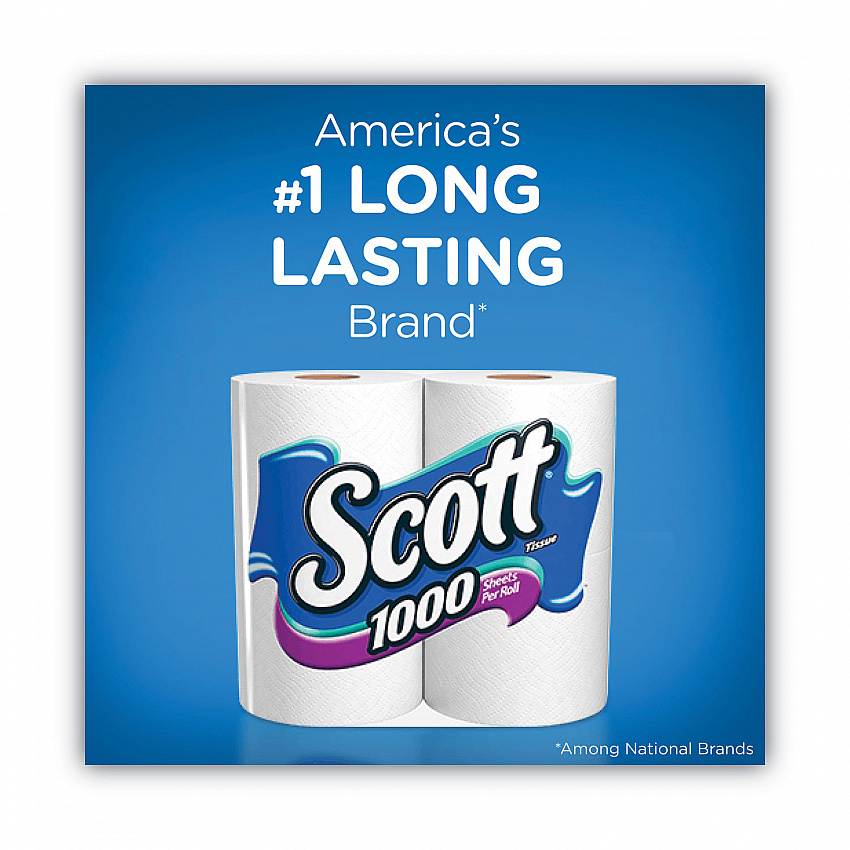 1000 Bathroom Tissue, Septic Safe, 1-Ply, White, 1,000 Sheets/Roll, 20 Rolls/Pack, 2 Packs/Carton (20032CT)