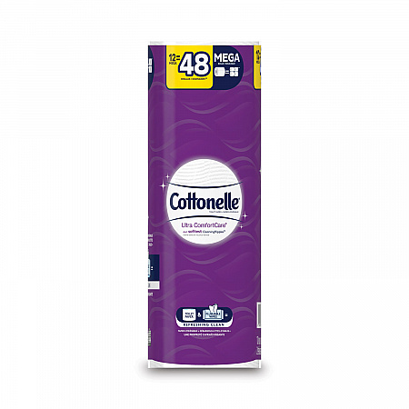 Ultra ComfortCare Toilet Paper, Soft Bath Tissue, Mega Rolls, Septic Safe, 2-Ply, White, 284 Sheets/Roll, 12 Rolls/Pack (48596PK)