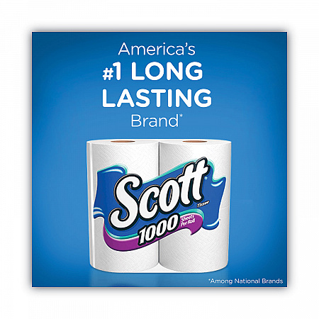 1000 Bathroom Tissue, Septic Safe, 1-Ply, White, 1,000 Sheets/Roll, 20 Rolls/Pack (20032PK)