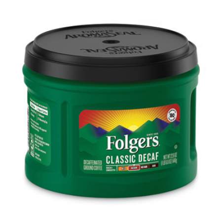 Folgers Coffee, Classic Roast Decaffeinated, Ground, 22 3/5oz Can (00374EA)