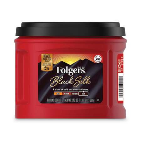 Folgers Coffee, Black Silk, 24.2 oz Canister (20540)