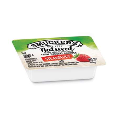 Smucker's Smuckers 1/2 Ounce Natural Jam, 0.5 oz Container, Strawberry, 200/Carton (8201)