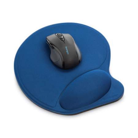 Kensington Wrist Pillow Extra-Cushioned Mouse Pad, Nonskid Base, 8 x 11, Blue (57803)