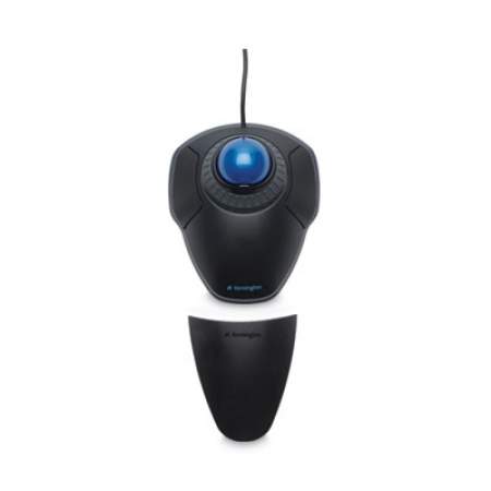 Kensington Orbit Trackball with Scroll Ring, USB 2.0, Left/Right Hand Use, Black/Blue (72337)