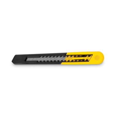 Stanley Straight Handle Knife w/Retractable 13 Point Snap-Off Blade, Yellow/Gray (10150)