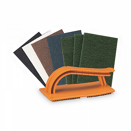 Standard Abrasives Easy Hand Pad Holder, 3.38 x 5.75, Orange (827000)