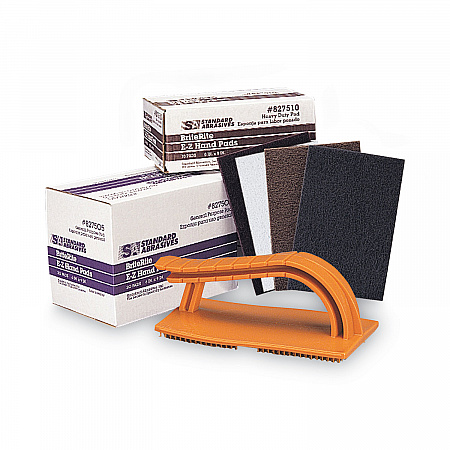 Standard Abrasives Easy Hand Pad Holder, 3.38 x 5.75, Orange (827000)