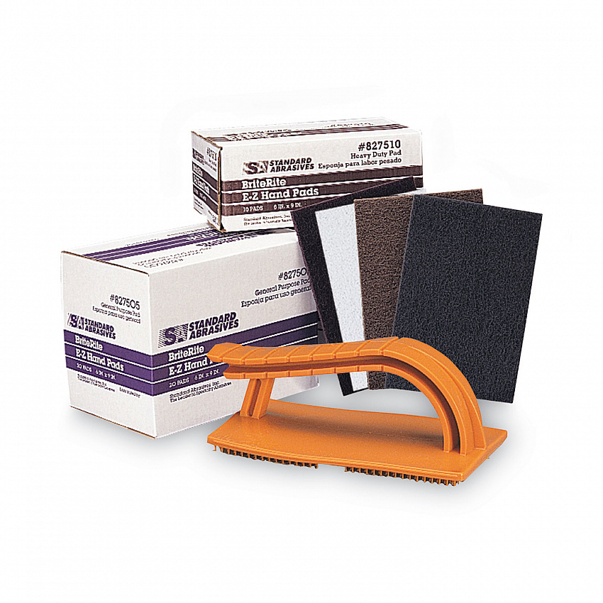 Standard Abrasives Easy Hand Pad Holder, 3.38 x 5.75, Orange (827000)
