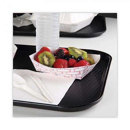 Paper Food Baskets, 2 lb Capacity, Red/White, 1,000/Carton (30LAG200)