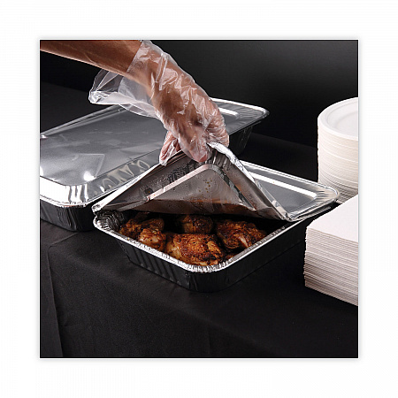 Aluminum Steam Table Pans, Half-Size Deep, 400 Gauge, 2.56