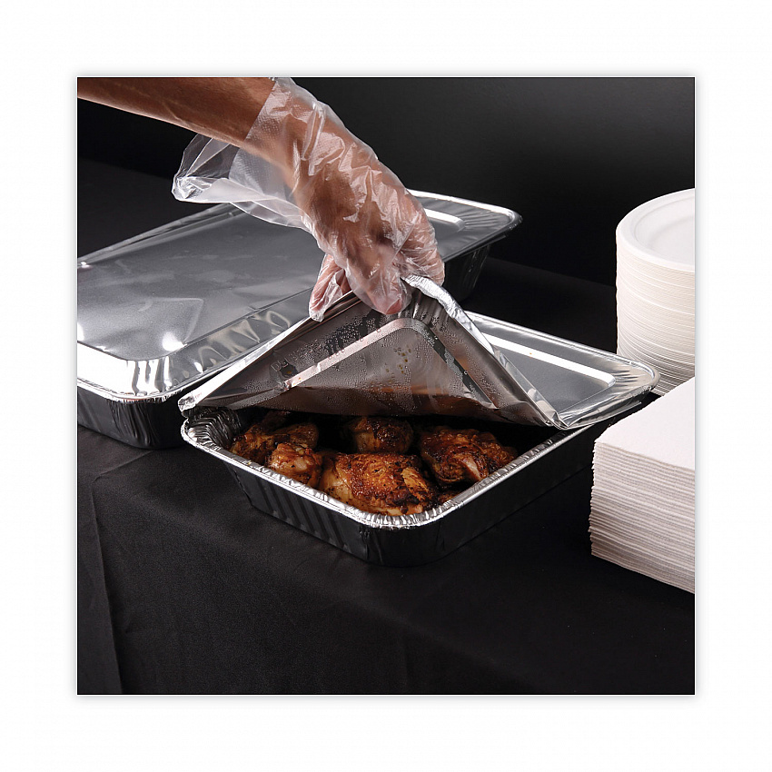 Aluminum Steam Table Pans, Half-Size Deep, 400 Gauge, 2.56" Deep, 10.38 x 12.75, 100/Carton (STEAMHFDP)