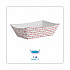 Paper Food Baskets, 1 lb Capacity, Red/White, 1,000/Carton (30LAG100)