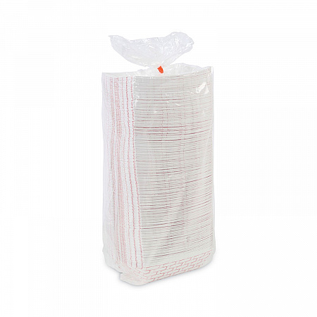 Paper Food Baskets, 3 lb Capacity, Red/White, 500/Carton (30LAG300)