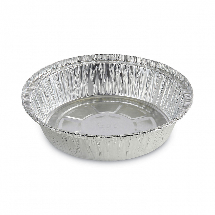 Round Aluminum To-Go Containers, 250 Gauge, 24 oz, 7" Diameter x 1.47" h, Silver, 500/Carton (ROUND7)
