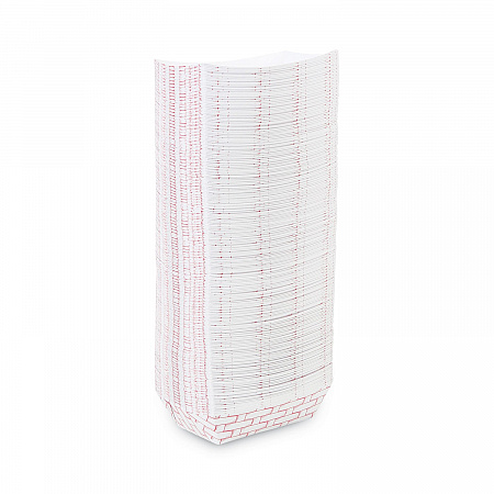 Paper Food Baskets, 2 lb Capacity, Red/White, 1,000/Carton (30LAG200)