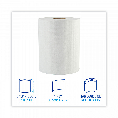 Hardwound Paper Towels, 1-Ply, 8