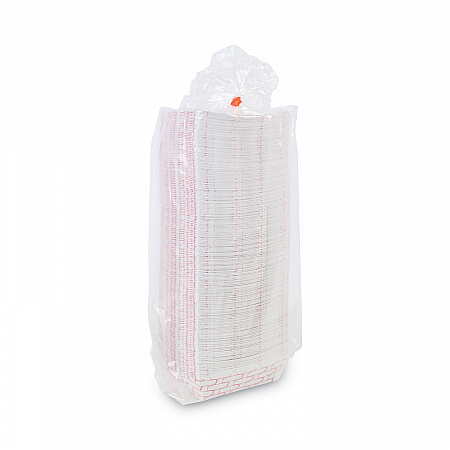 Paper Food Baskets, 2 lb Capacity, Red/White, 1,000/Carton (30LAG200)