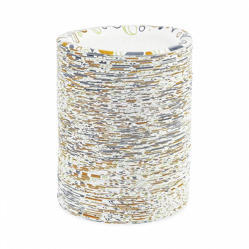 Deerfield Printed Paper Plates, 6" dia, Coated/Soak Proof, White/Yellow/Green/Purple, 250/Pack, 4 Packs/Carton (DEER6PLT)