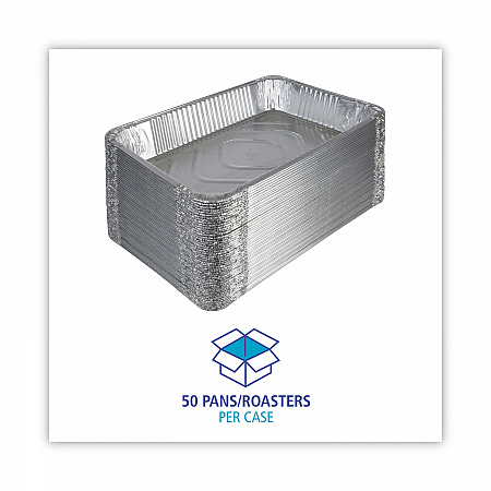 Aluminum Steam Table Pans, Full-Size Deep, 620 Gauge, 3.19