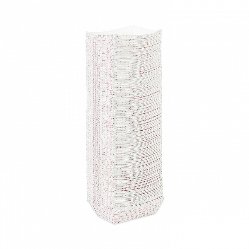 Paper Food Baskets, 0.5 lb Capacity, Red/White, 1,000/Carton (30LAG050)