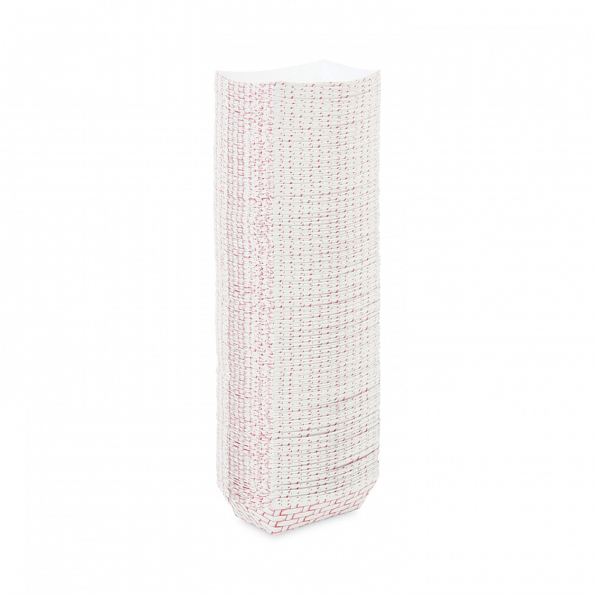 Paper Food Baskets, 0.25 lb Capacity, 2.69 x 4 x 1.05, Red/White, 1,000/Carton (30LAG025)