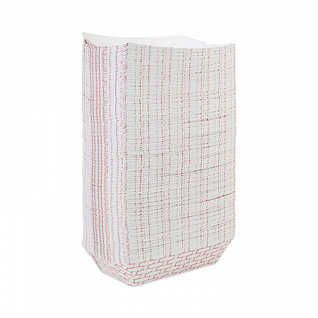 Paper Food Baskets, 5 lb Capacity, Red/White, 500/Carton (30LAG500)