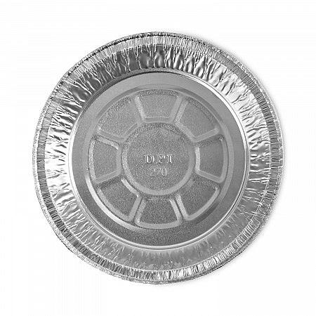 Round Aluminum To-Go Containers, 250 Gauge, 24 oz, 7