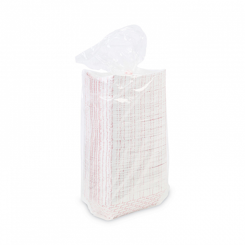 Paper Food Baskets, 0.25 lb Capacity, 2.69 x 4 x 1.05, Red/White, 1,000/Carton (30LAG025)